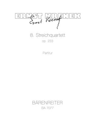 Ernst Krenek: String Quartet: Streichquartett