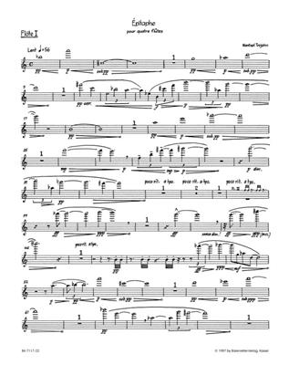 Manfred Trojahn: Epitaphe: Flöte Ensemble