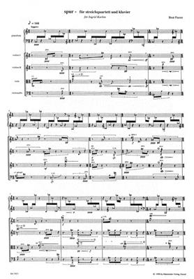 Beat Furrer: spur: Klavierquintett