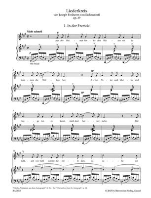 Robert Schumann: Liederkreis Op. 39: Gesang mit Klavier
