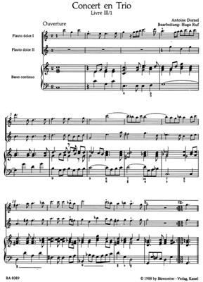 Antoine Dornel: Concert En Trio ( Livre III/1 ): Altblockflöte mit Begleitung