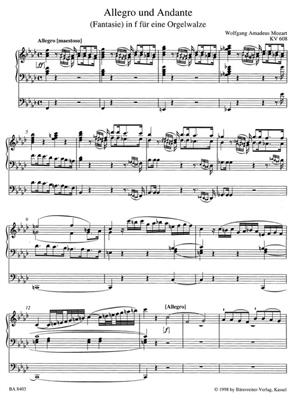 Wolfgang Amadeus Mozart: Works For Organ: (Arr. C. Albrecht): Orgel