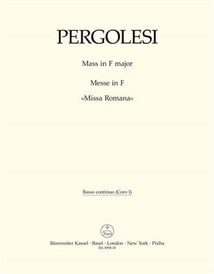 Giovanni Battista Pergolesi: Mass in F major - Missa Romana: Gemischter Chor mit Ensemble