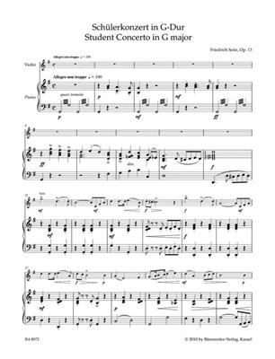 Roland F. Seitz: Concerto Op. 13 No 2 G Major: Violine mit Begleitung