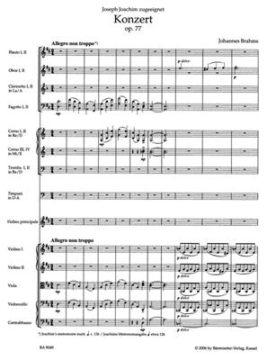 Johannes Brahms: Concerto: Orchester mit Solo