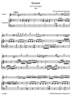 Felix Mendelssohn Bartholdy: Sonaten: Violine mit Begleitung