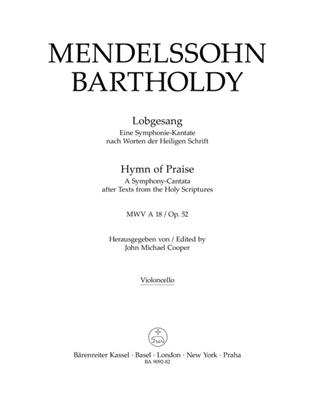 Felix Mendelssohn Bartholdy: Lobgesang / Hymn of Praise op. 52 MWV A 18: Orchester