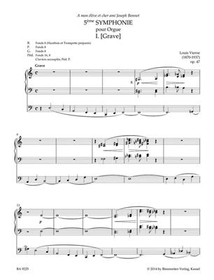 Louis Vierne: 5. Symphonie: Orgel