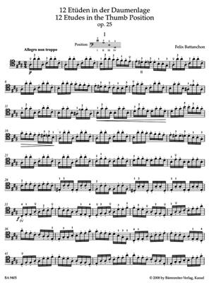 Battanchon: Etudes(12) Op.25: Cello Solo