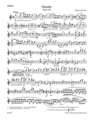 Sonata in D minor for Violin and Piano op. 108: Violine mit Begleitung