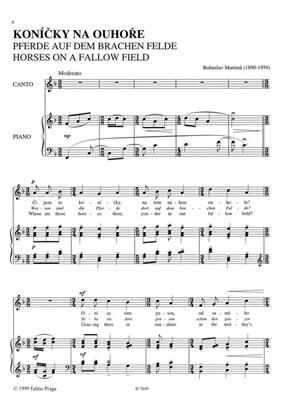 Bohuslav Martinu: Vier Lieder: Gesang mit Klavier