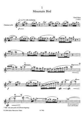 Karel Husa: Three Studies for Solo Clarinet: Klarinette Solo