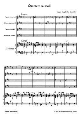 Jean-Baptiste Loeillet: Quintett: Kammerensemble