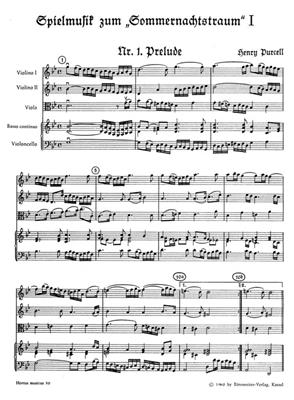 Henry Purcell: Music Midsummer I Full Sc (Archive): Streichorchester