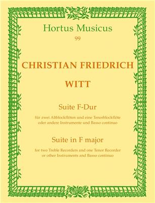 Christian Friedrich Witt: Suite: Blockflöte Ensemble
