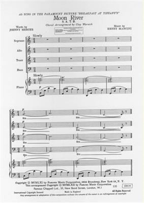 Henry Mancini: Moon River: (Arr. Clay Warnick): Gemischter Chor mit Begleitung