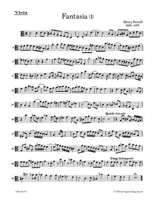 Henry Purcell: Fantasien fur Streicher (Violen da gamba). Heft 1: Streichorchester