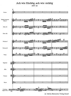 Johann Sebastian Bach: Ach Wie Flüchtig, Ach Wie Nichtig: Gemischter Chor mit Begleitung
