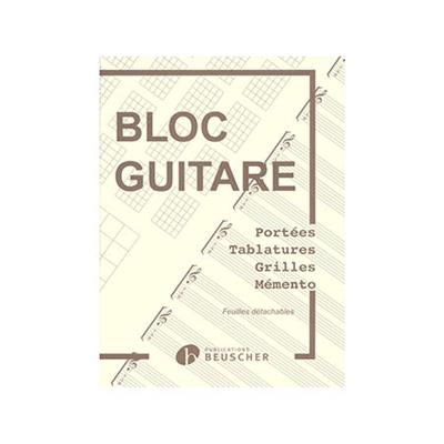 Bloc Guitare - Tablatures, Grilles, Chord Boxes: Notenpapier