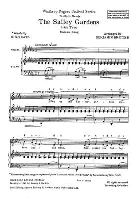 Benjamin Britten: The Salley Gardens: Gemischter Chor mit Klavier/Orgel