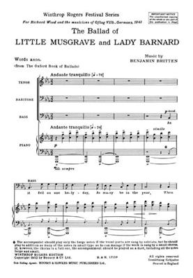 Benjamin Britten: The Ballad Of Little Musgrave And Lady Barnard: Männerchor mit Klavier/Orgel