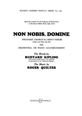 Roger Quilter: Non Nobis, Domine: Männerchor mit Begleitung