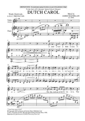 James MacMillan: Dutch Carol: Gemischter Chor mit Klavier/Orgel