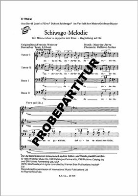 Schiwago-Melodie: Männerchor mit Begleitung