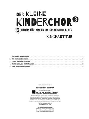 Der kleine Kinderchor 3: Kinderchor mit Klavier/Orgel