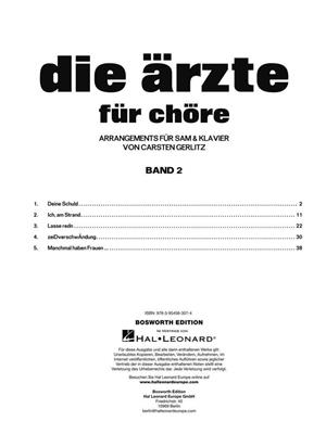 Die Ärzte: die ärzte für chöre, Band 2: Frauenchor mit Klavier/Orgel