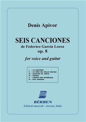 Denis ApIvor: Seis Canciones Op 8: Gesang mit Gitarre