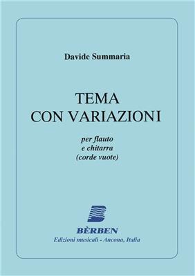 Davide Summaria: Tema Con Variazioni: Flöte mit Begleitung