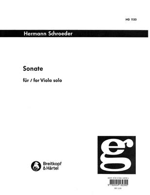 Hermann Schroeder: Sonate: Viola Solo