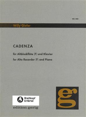 Willy Giefer: Cadenza: Altblockflöte mit Begleitung