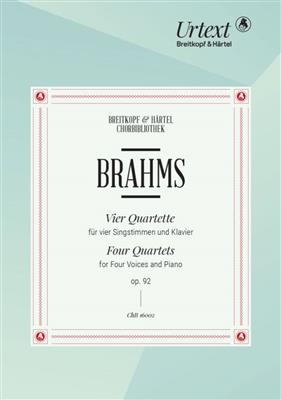Johannes Brahms: 4 Quartets Op. 92: Gemischter Chor mit Klavier/Orgel