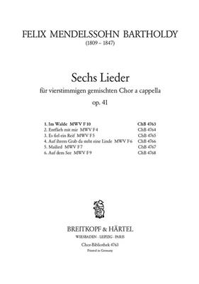 Felix Mendelssohn Bartholdy: Im Walde: Gemischter Chor mit Begleitung