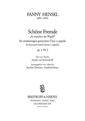 Fanny Hensel: Schöne Fremde Es rauschen: Gemischter Chor mit Begleitung