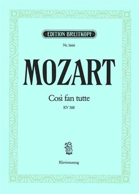 Wolfgang Amadeus Mozart: Cosi fan tutte KV 588(ital-dt): Opern Klavierauszug