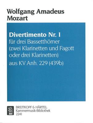 Wolfgang Amadeus Mozart: Divertimento Nr. 1 KV Anh. 229 (439b): Holzbläserensemble