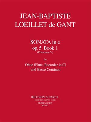 Jean-Baptiste Loeillet: Sonate 1 E Op.5: Oboe mit Begleitung