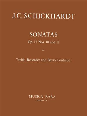 Johann Christian Schickhardt: Sonaten op. 17/10+11: Altblockflöte mit Begleitung