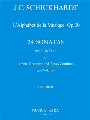Johann Christian Schickhardt: L'Alphabet: Sonaten op.30/5-8: Altblockflöte mit Begleitung