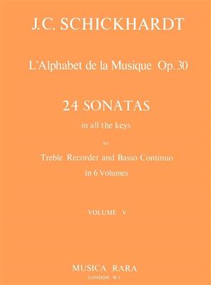 Johann Christian Schickhardt: L'Alphabet:Sonaten op.30/17-20: Altblockflöte mit Begleitung