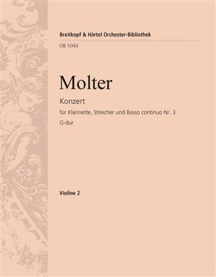 Johann Melchior Molter: Klarinettenkonzert Nr. 3 G-dur: Streichorchester mit Solo