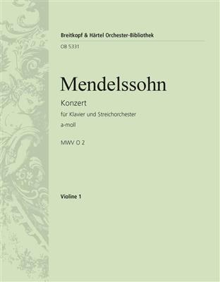 Felix Mendelssohn Bartholdy: Klavierkonzert a-moll: Streichorchester mit Solo