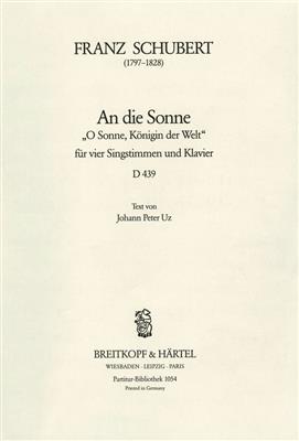 Franz Schubert: An die Sonne D 439: Gemischter Chor mit Klavier/Orgel