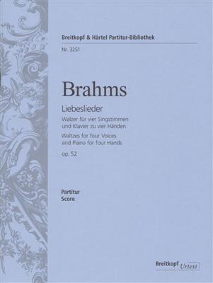 Johannes Brahms: Liebeslieder Op. 52: Gemischter Chor mit Klavier/Orgel