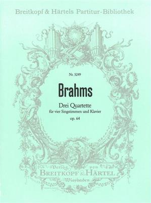 Johannes Brahms: Drei Quartette Op. 64: Gemischter Chor mit Klavier/Orgel