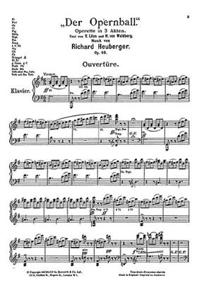 Richard Heuberger: The Opera Ball (Vocal Score): Gemischter Chor mit Ensemble