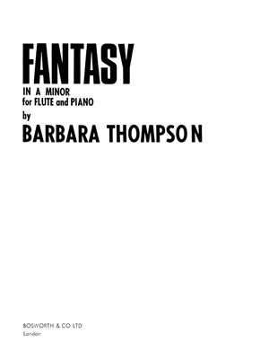 B. Thompson: Thompson, B Fantasy In A Minor: Flöte mit Begleitung